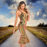 Women Evening Gown Sexy Sling Backless Sequins Dress