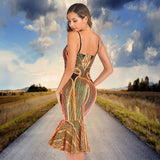Women Evening Gown Sexy Sling Backless Sequins Dress