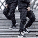 Men Sweatpants Cargo Jogger Pants Multi-Pocket Drawstring Casual Trousers