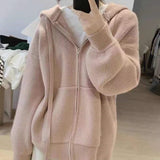 Women Knitted Cardigan Autumn and Winter Loose Leisure Long Sleeve Knitted Coat