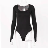 Women Jumpsuit Spring Sexy Pullover Long Sleeve Slim Fit Jumpsuit (Hawthaw0412)
