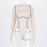 Women Jumpsuit Autumn Long Sleeve round Neck Seamless Jumpsuit (Hawthaw0412)