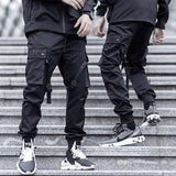 Men Sweatpants Cargo Jogger Pants Multi-Pocket Drawstring Casual Trousers