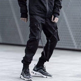 Men Sweatpants Cargo Jogger Pants Multi-Pocket Drawstring Casual Trousers