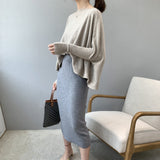 Women Knitted Skirt Long Sheath Skirt Sexy Vintage Skirt