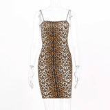 Women Dresses Spring Style Leopard Print Slip Dress Dress