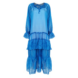 Women Dresses Spring Loose-Fitting V-neck Long Sleeves Dress (Qymy0409)
