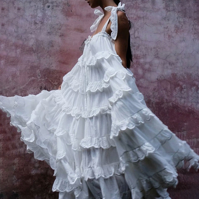 Women Dresses Embroidery Holiday Dress (Qymy0409)