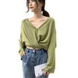 Women Cardigan Sweater Autumn Sexy Retro off-the-Shoulder Sweater Sweater 8t2061