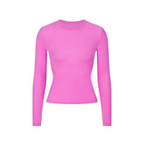 Women T-shirt Autumn Crew Neck Long Sleeve Turtleneck Top