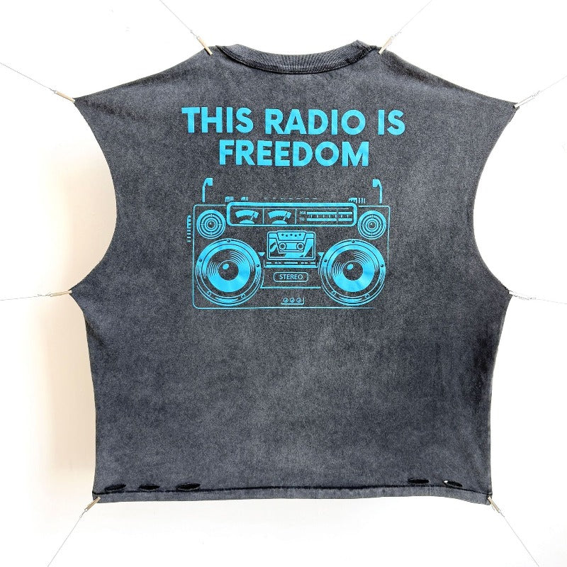 saint m t shirts s.m audio letter limited edition pullover casual tank top
