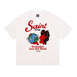 saint m t shirts s.m vintage high street casual crew neck pullover short sleeve tee