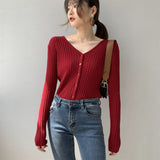 Women Cardigan Sweater Knitted Cardigan Autumn 8t2093