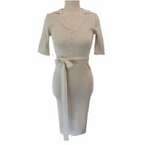 Women Dresses Spring and Autumn Slim Fit Sexy Figure Knitwear Dress