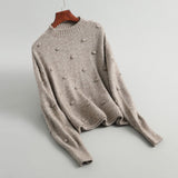 Women Winter Knitted Sweater Fall/Winter round Neck Long Sleeve Sweater 8t3005