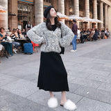 Women Maxi Dress Autumn and Winter Long Sleeve Sweater Long Dress Sheath Dress