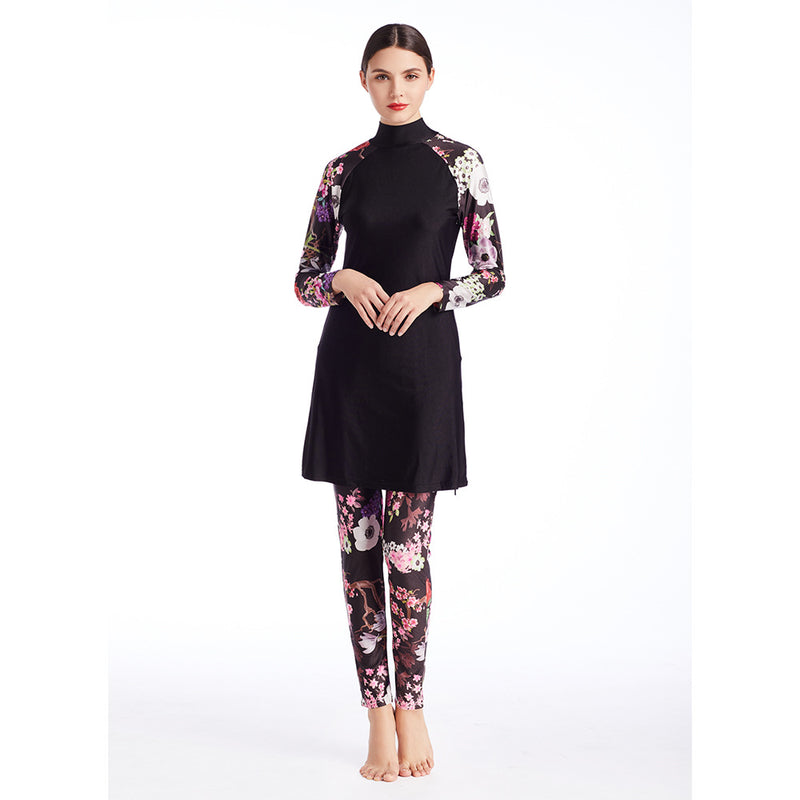Muslim Bath Suit Swimsuit Sportswear Three-Piece Suit with Hat