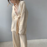 Women Cardigan Sweater Spring and Autumn Knitted Sweater Cardigan Women's Loose Knitted Coat 8t2