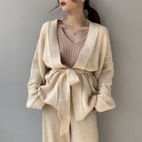 Women Cardigan Sweater Spring and Autumn Knitted Sweater Cardigan Women's Loose Knitted Coat 8t2