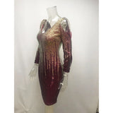Women Evening Gown Sexy Flashing Sequins Dress Party Dress
