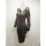 Women Evening Gown Sexy Flashing Sequins Dress Party Dress