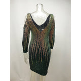 Women Evening Gown Sexy Flashing Sequins Dress Party Dress
