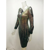 Women Evening Gown Sexy Flashing Sequins Dress Party Dress