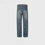 MIJKO Men Vintage Pants MIJKO Washing Water Old Rock Trousers Men's and Women's Denim