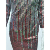 Women Evening Gown Sexy Flashing Sequins Dress Party Dress