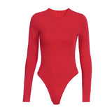 Women Jumpsuit Winter Slim Fit round Neck Long Sleeves Jumpsuit
