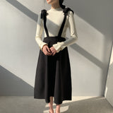 Women Knitted Skirt Suspender Skirt Casual Skirt