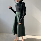 Women Knitted Skirt Suspender Skirt Casual Skirt