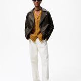 Men Motorcycle Jacket Vintage Distressed Faux Leather Motorcycle Jacket Leather Coat 8281405