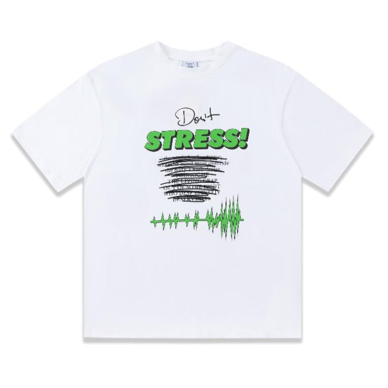 Vetements T Shirts VTM Color Stress Slogan Loose Short Sleeve T-shirt
