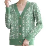 Women Knitwear Autumn and Winter V-neck Sweater Female Loose Knitted Cardigan