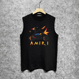 Amiri tank top motorcycle skull printing