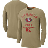 NFL T-Shirts Khaki Long Sleeve T-Shirt Casual Sports Men's T-Shirt