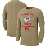 NFL T-Shirts Khaki Long Sleeve T-Shirt Casual Sports Men's T-Shirt