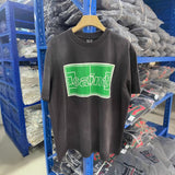 saint m t shirts s.m vintage letter graphic crew neck pullover short sleeve top