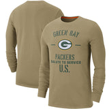NFL T-Shirts Khaki Long Sleeve T-Shirt Casual Sports Men's T-Shirt