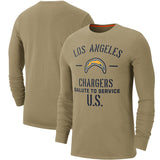 NFL T-Shirts Khaki Long Sleeve T-Shirt Casual Sports Men's T-Shirt