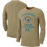 NFL T-Shirts Khaki Long Sleeve T-Shirt Casual Sports Men's T-Shirt