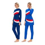 Muslim Bath Suits plus Size Splicing Three-Piece Set Beach Swimsuit
