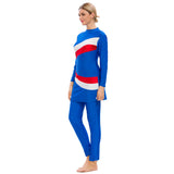 Muslim Bath Suits plus Size Splicing Three-Piece Set Beach Swimsuit