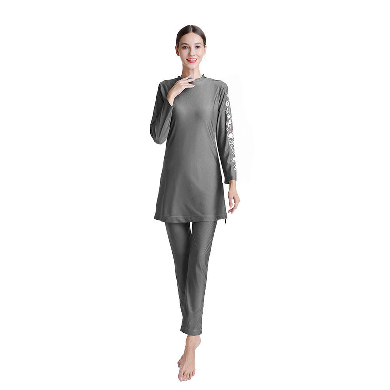 Muslim Bathing Suits Printed Swimsuit Beachwear Three-Piece Set