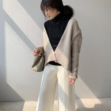 Women Cardigan Sweater Autumn Sweater Loose Long Sleeve Cardigan Top 8t8016