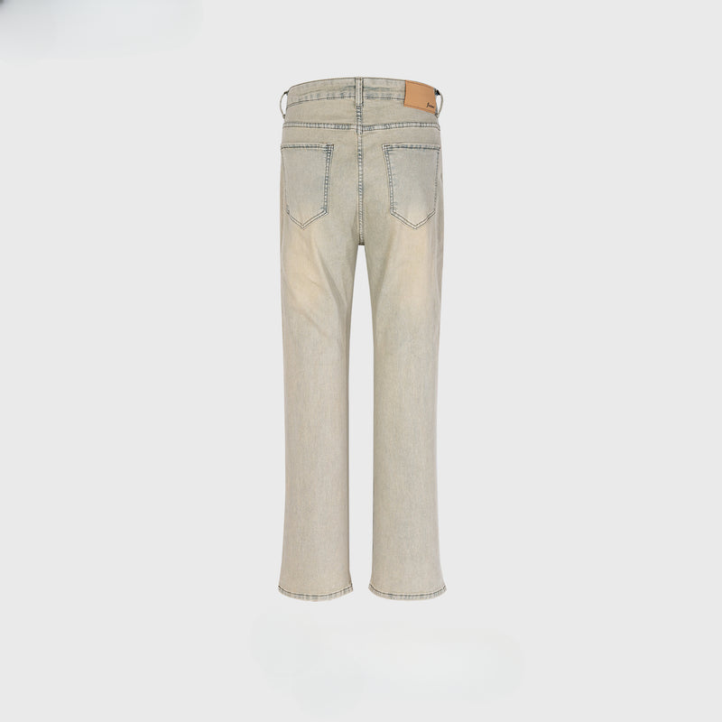 MIJKO Men's Vintage Pants MIJKO Men's Women's Trousers Washed Old Jeans