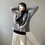 Women Cardigan Sweater Autumn Sweater Loose Long Sleeve Cardigan Top 8t8016
