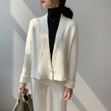 Women Cardigan Sweater Autumn Sweater Loose Long Sleeve Cardigan Top 8t8016