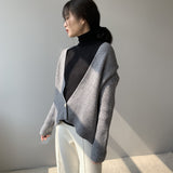 Women Cardigan Sweater Autumn Sweater Loose Long Sleeve Cardigan Top 8t8016